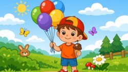 7-Seconds Challenge: Spot the 3 Differences in the Boy Standing With Balloons Image
